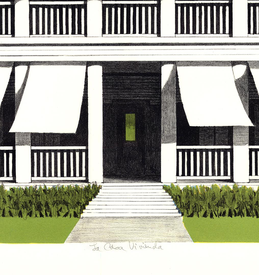 La Casa Vivienda - American Modern Print by Emilio Sanchez
