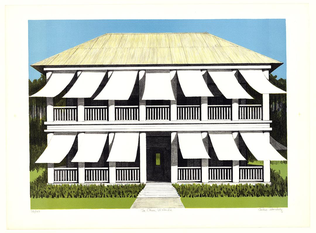 Emilio Sanchez Print - La Casa Vivienda