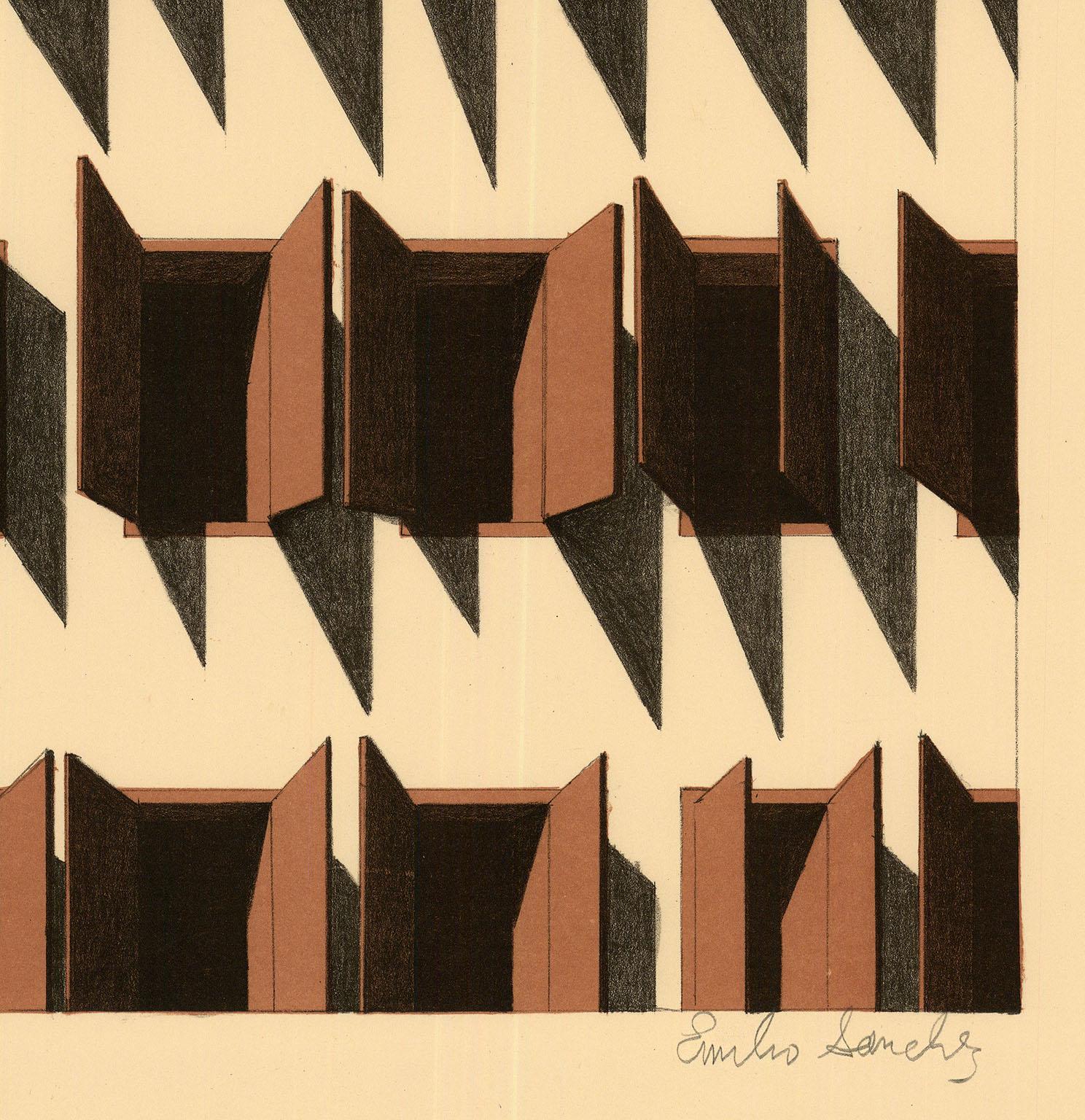 Loft Windows - Modern Print by Emilio Sanchez