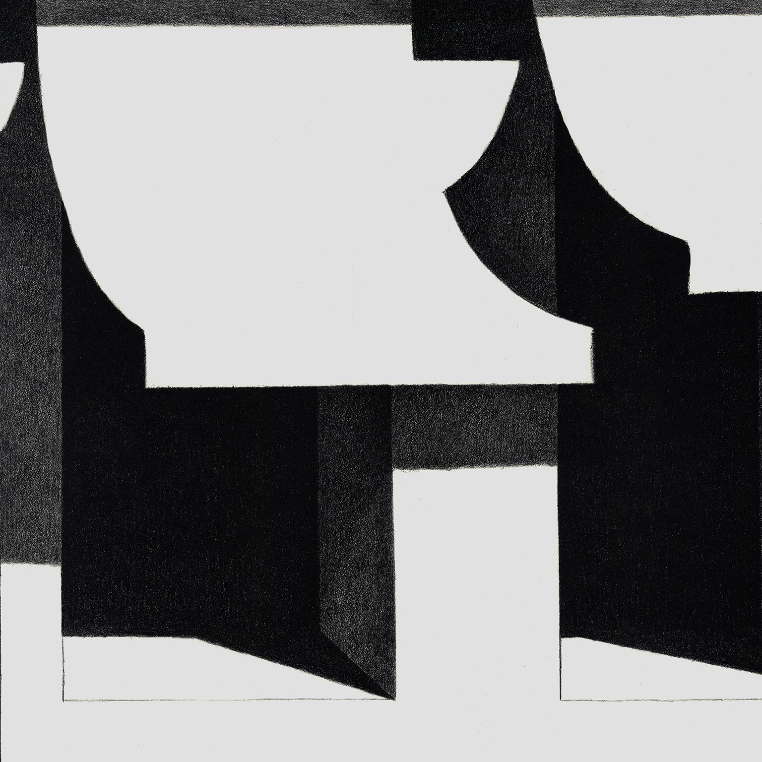 Los Toldos - Black Abstract Print by Emilio Sanchez