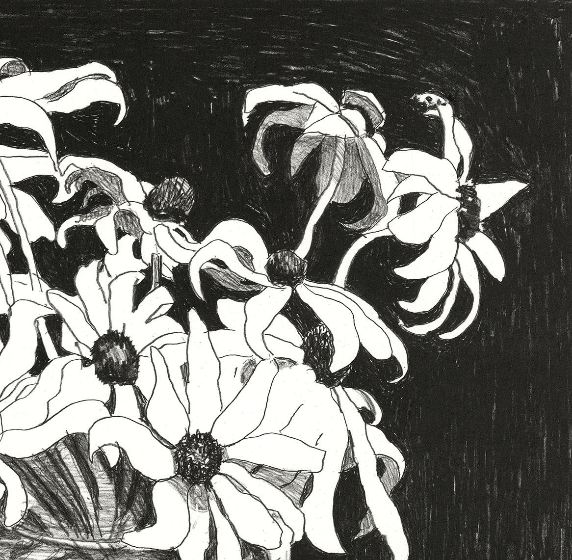 Margaritas - Interior Print Negro de Emilio Sanchez