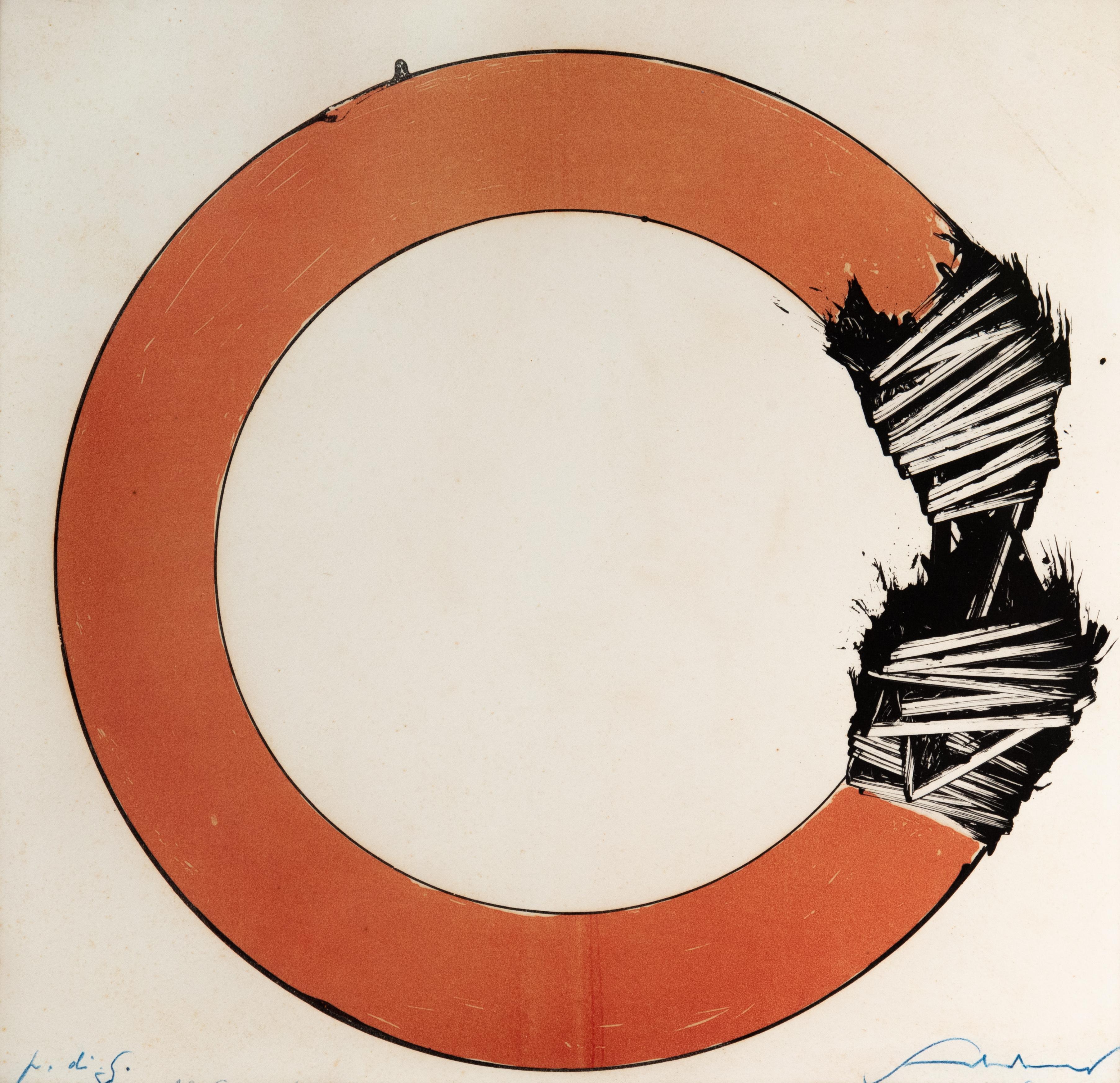 Italian Emilio Scanavino 1960s Original Silkscreen Signed and Numbered For Sale