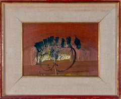 Emilio Scanavino Pintura abstracta de los años 60 firmada, autentificada y archivada