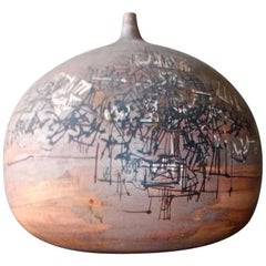 Emilio Scanavino, Original Unique Painted Ceramic, Italy