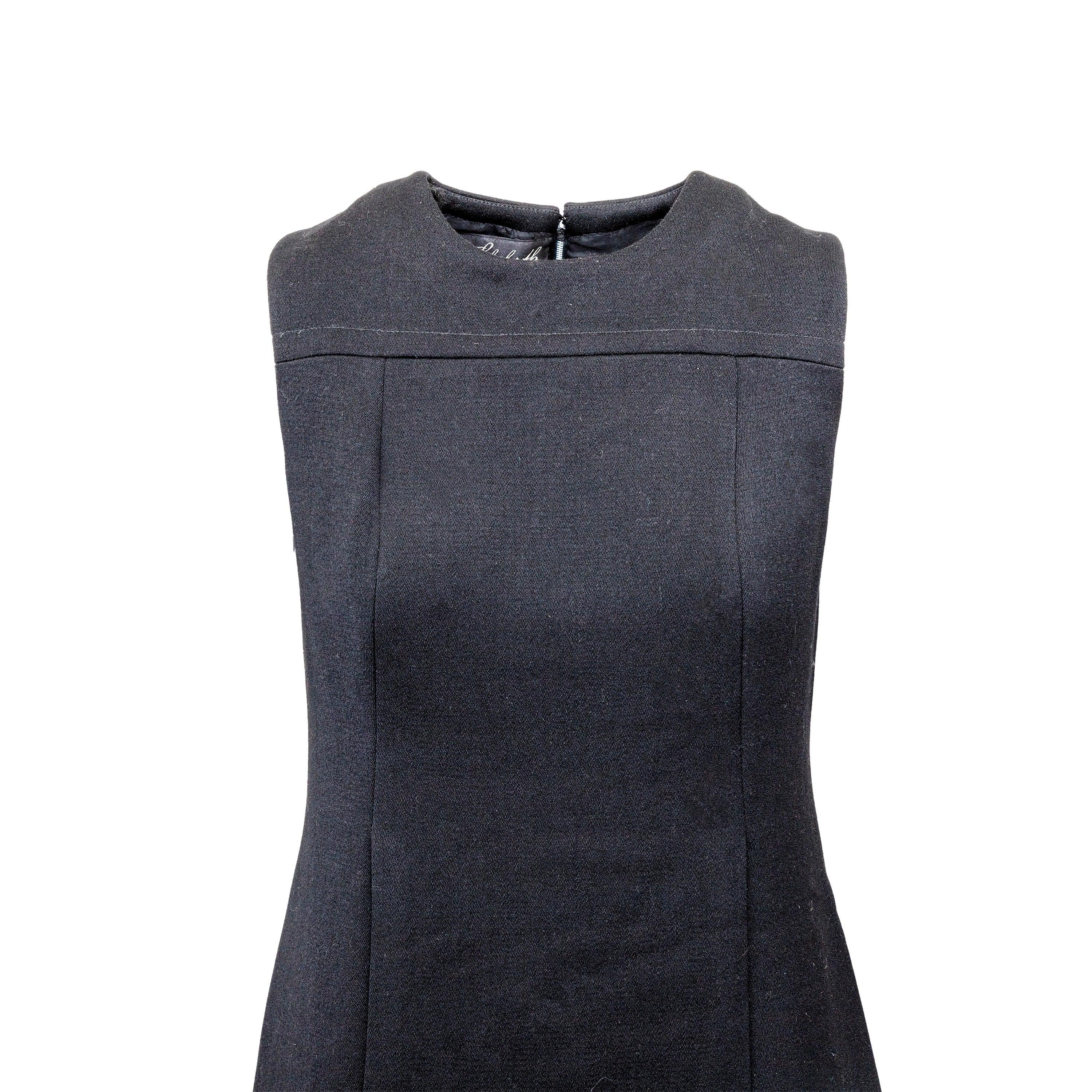 Black Emilio Schuberth Sheath Dress - '60s For Sale