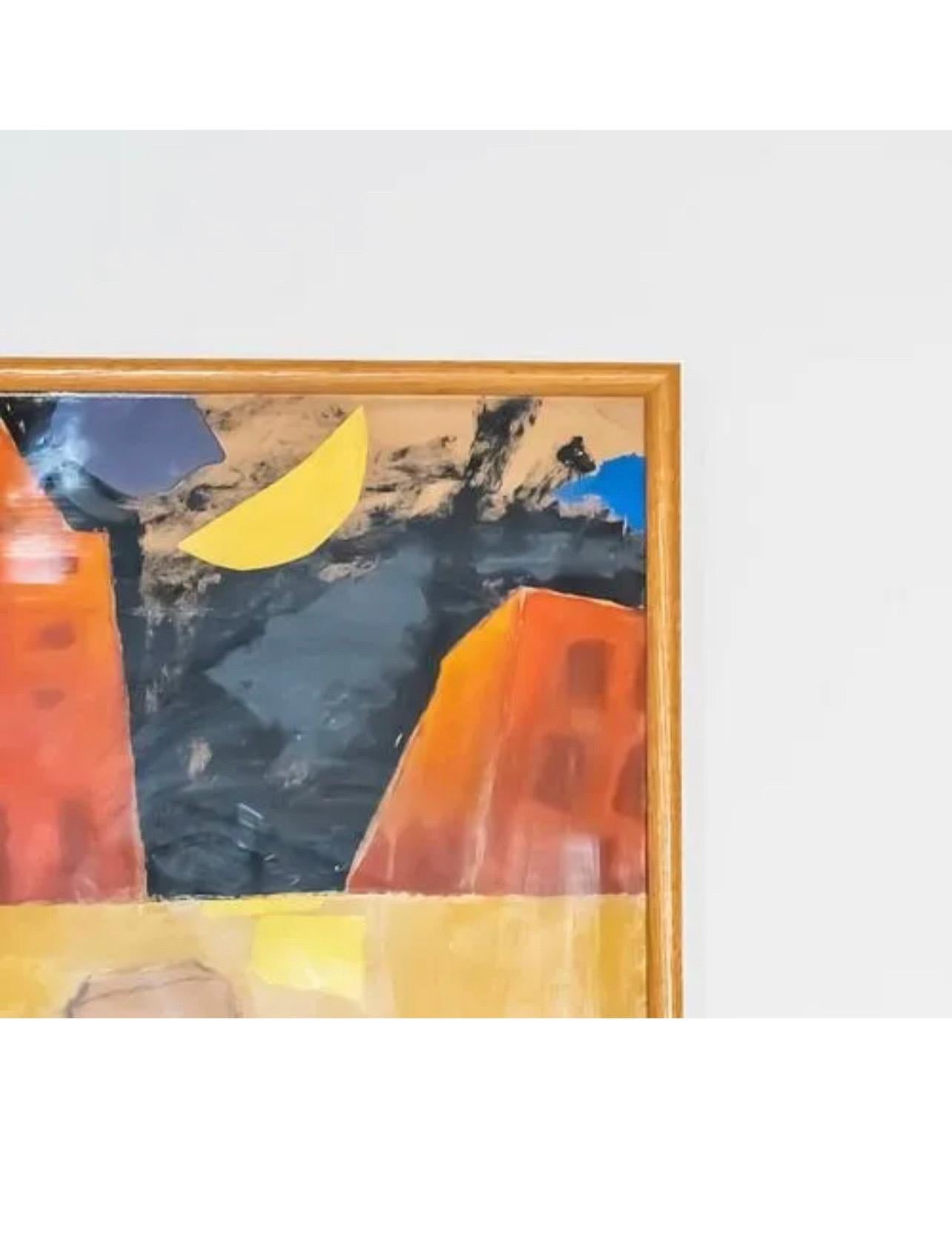 Arte Pop Italiano Técnica Mixta Pintura Surrealista Collage Gouache Emilio Tadini en venta 10