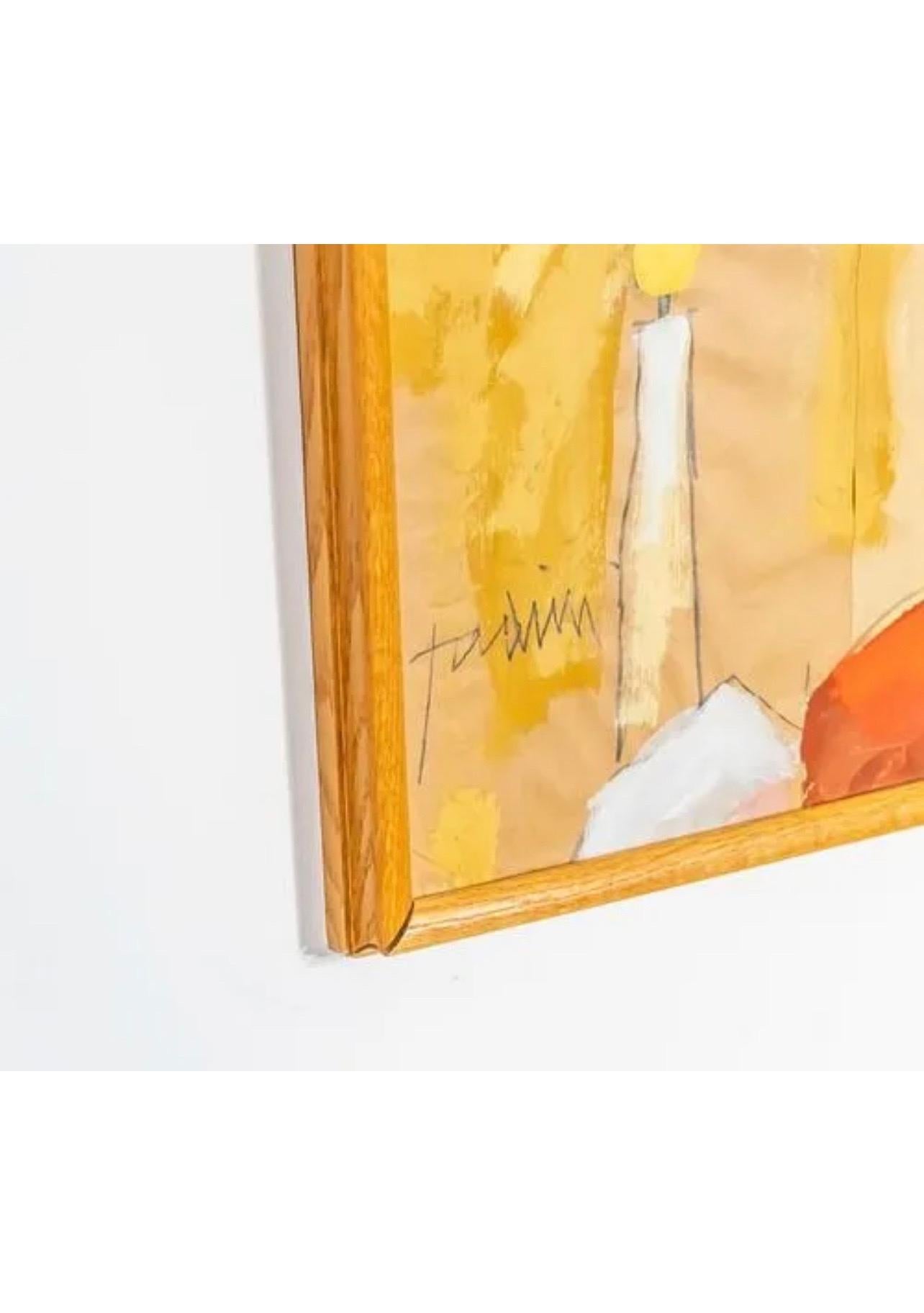 Arte Pop Italiano Técnica Mixta Pintura Surrealista Collage Gouache Emilio Tadini en venta 7