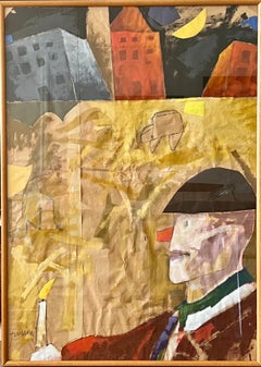 Pop Art italiana Tecnica mista Pittura surrealista Collage Gouache Emilio Tadini