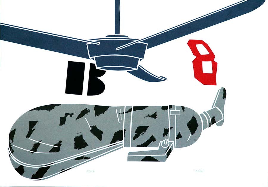 Blade and Bag - Original Screen Print by E. Tadini - 1970 ca