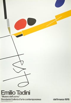 Vintage Emilio Tadini Poster Exhibition - Original Offset Poster - 1976