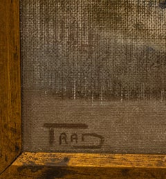 Church Painting by Argentinian Artist Emilio Trad, Signed and Dated 1978