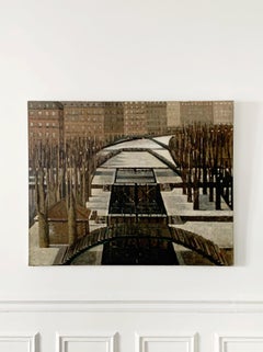 Paris, Saint-Martin canal, c. 1989, oil on canvas
