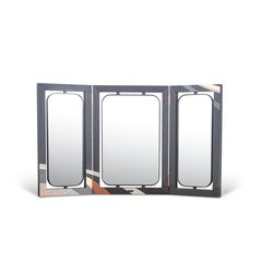 Emilio Triptych Mirror with hand-laid marquetry on rear side