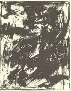 1961 Emilio Vedova 'Intolleranza' Abstract Brown, Gray France Lithograph
