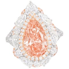 Emilio Gioielli GIA Certified 3,00 Carat Fancy Orange Pink Diamond