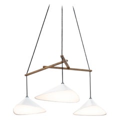 Daniel Becker 'Emily 3' Kronleuchter in mattem Weiß für Moss-Objekte