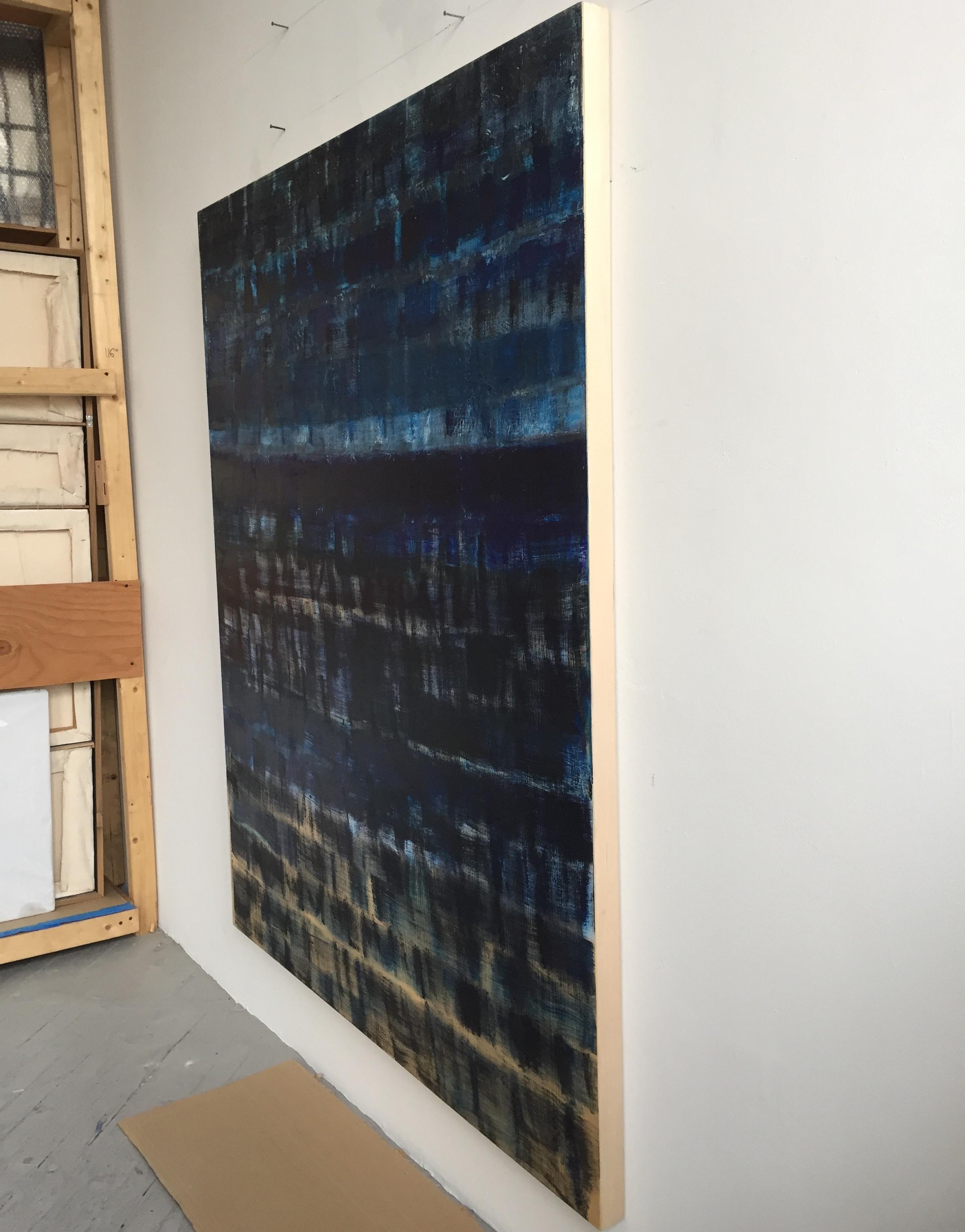 Blu su blu (pittura astratta) in vendita 2