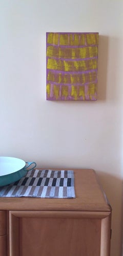 Emily Berger_Glimmer_oil on wood_14 x 11 x 1 inches_2018_Color Field Painting