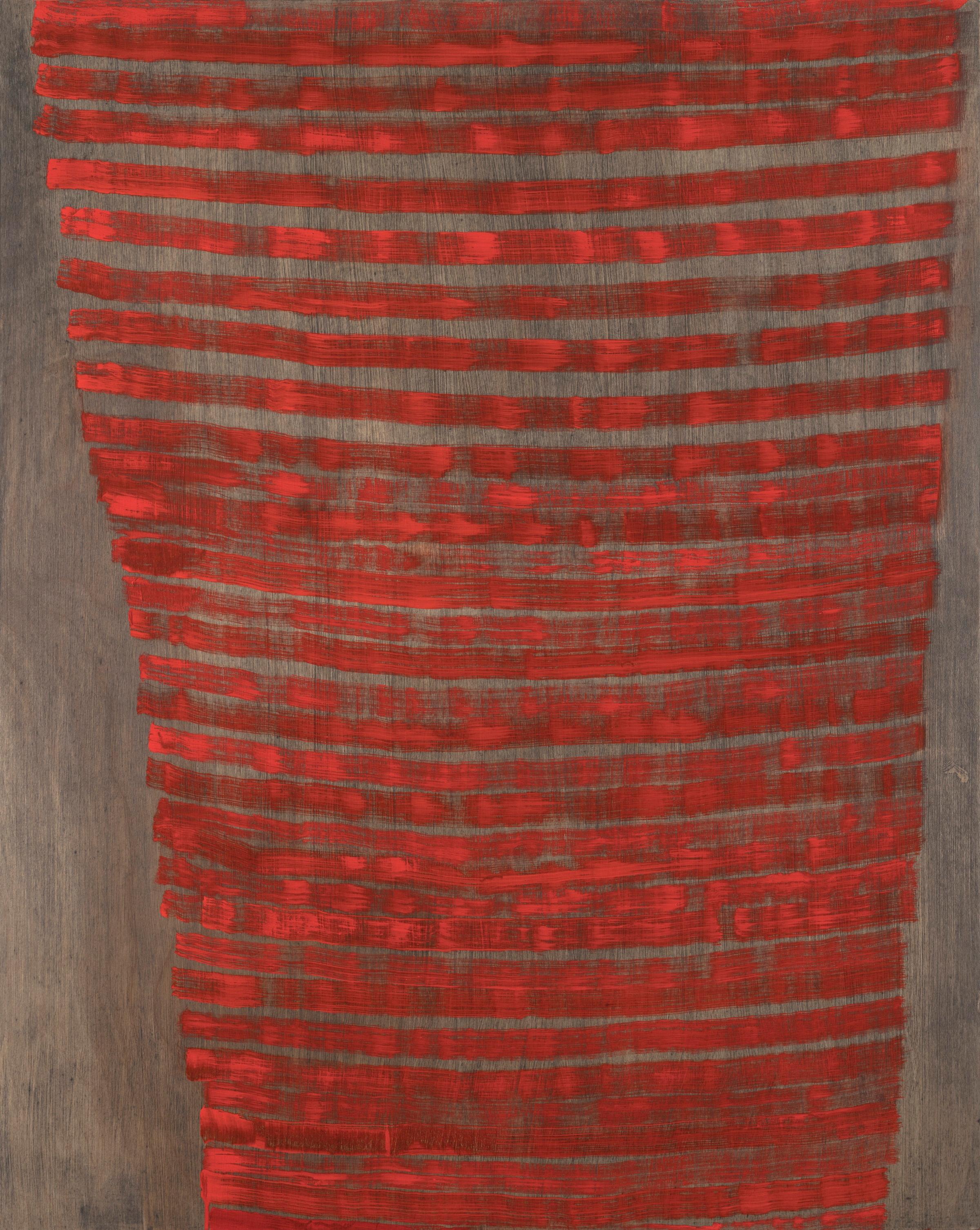 Emily Berger_Red Ghost_2018_oil on wood_30x24 inches_Minimalism