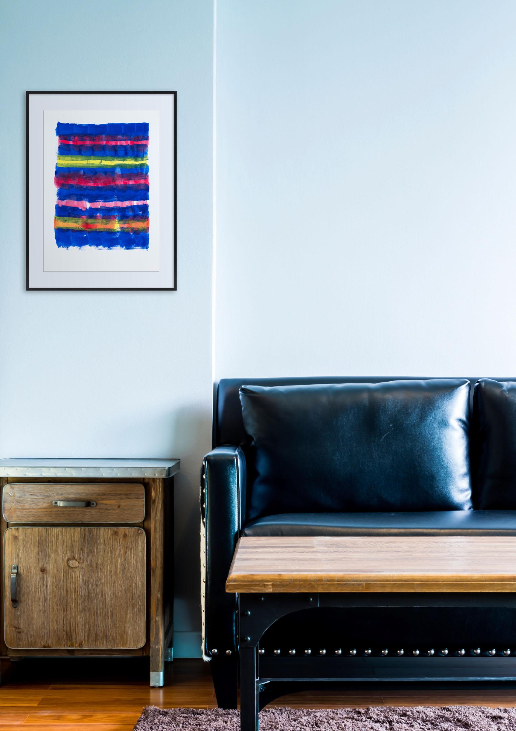 Inchiostro #8 (Sfrangiatura) (Pittura astratta) - Painting di Emily Berger