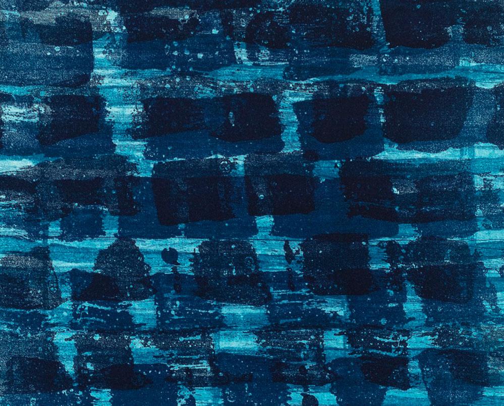 Rubato #10 (Abstract print) - Blue Abstract Print by Emily Berger