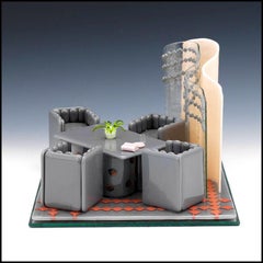 Emily Brock Original Glass Sculpture Interior Room Hand Signed Modern Artwork