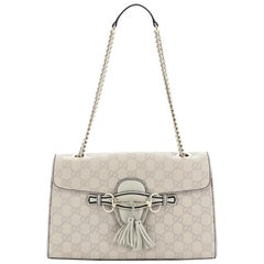 Emily Chain Flap Bag Guccissima Leather Medium