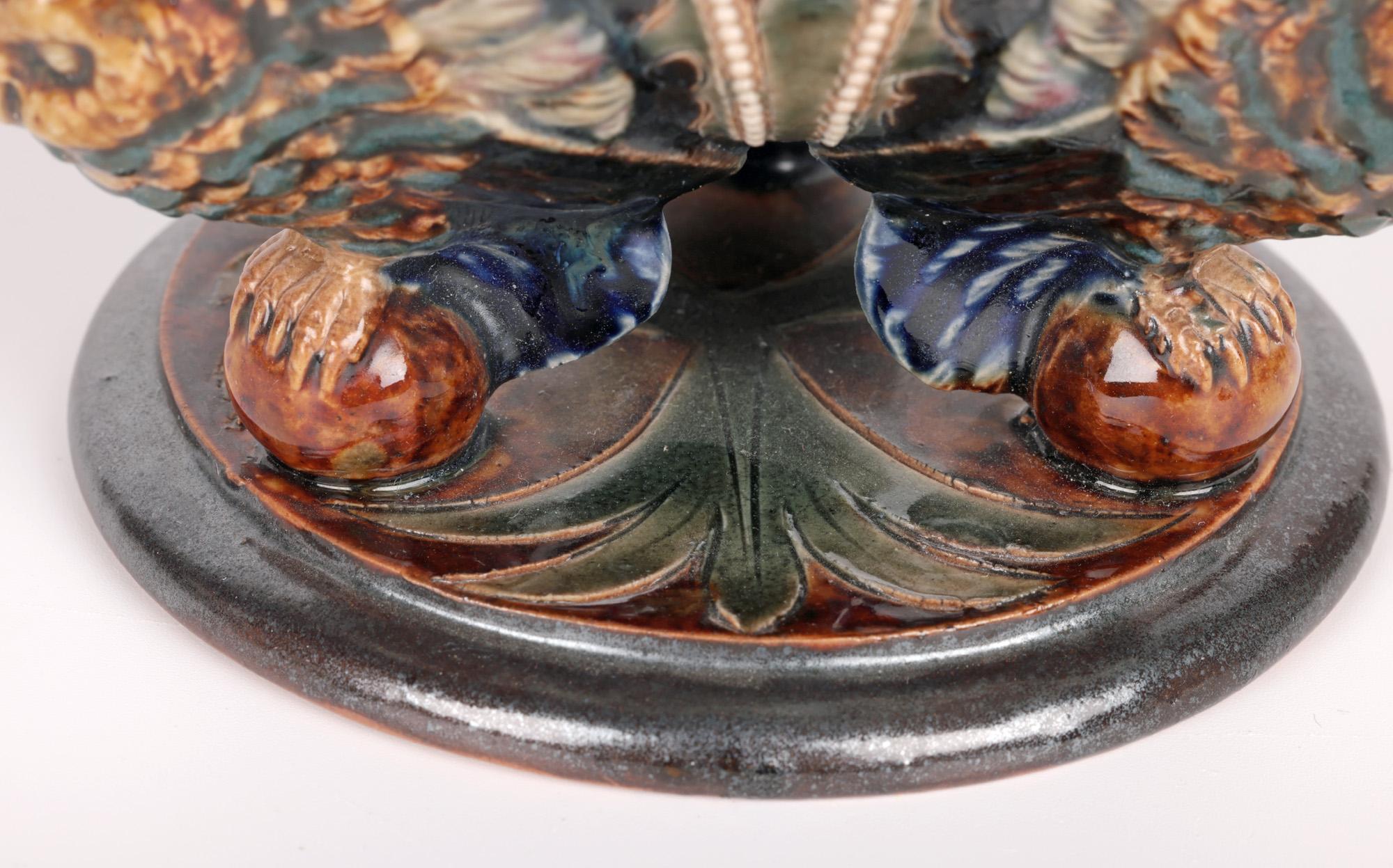 Emily E Stormer Rare Doulton Lambeth Owl Mounted Vase 4