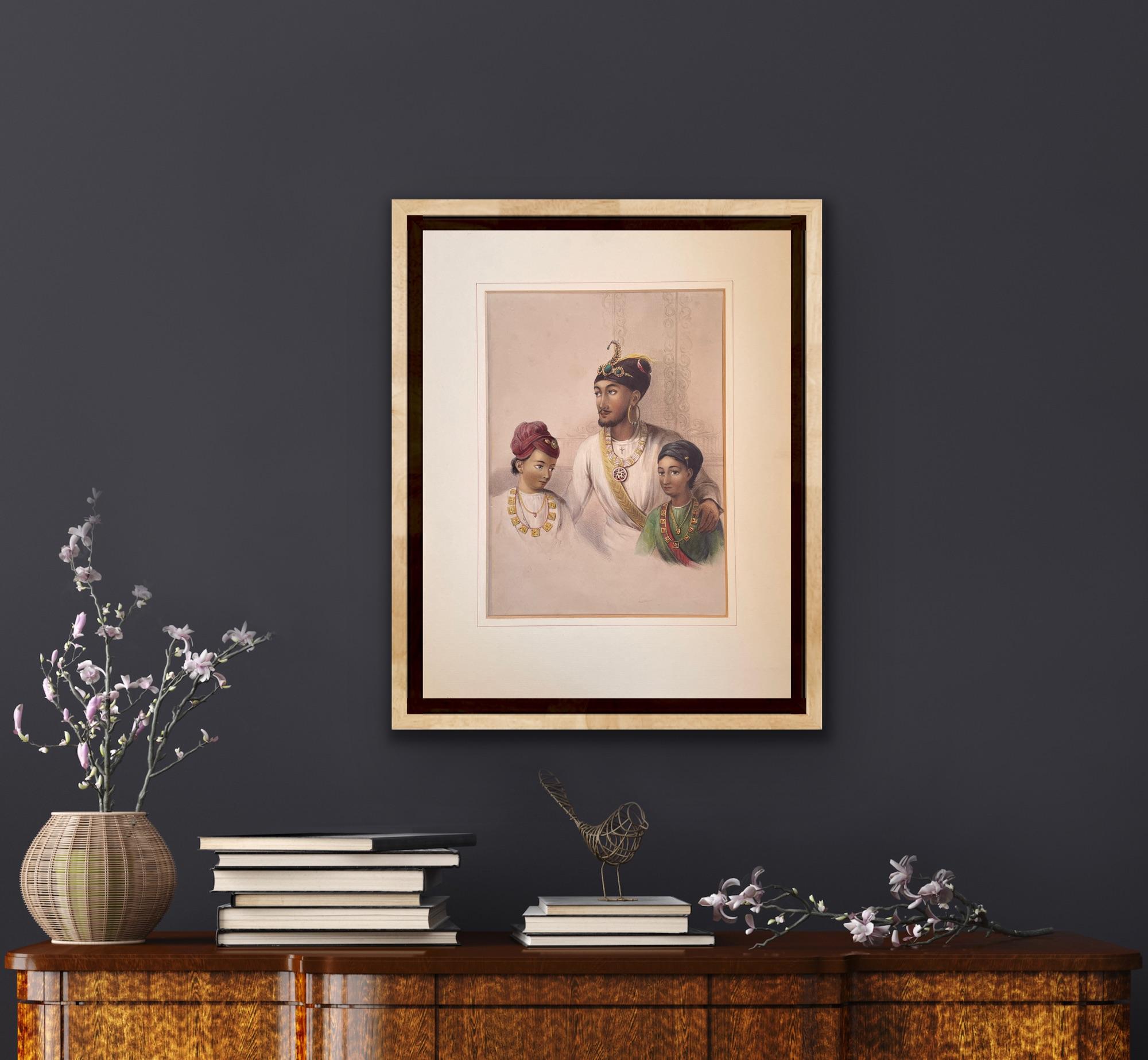 19th Century Hand coloured Rare Lithograph, India, Emily Eden, Raja Nahun & Sons 6