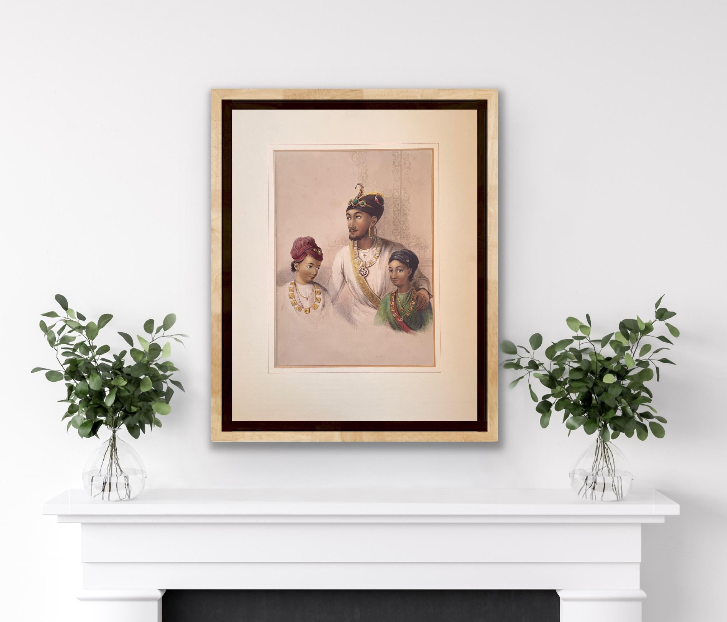 19th Century Hand coloured Rare Lithograph, India, Emily Eden, Raja Nahun & Sons 8