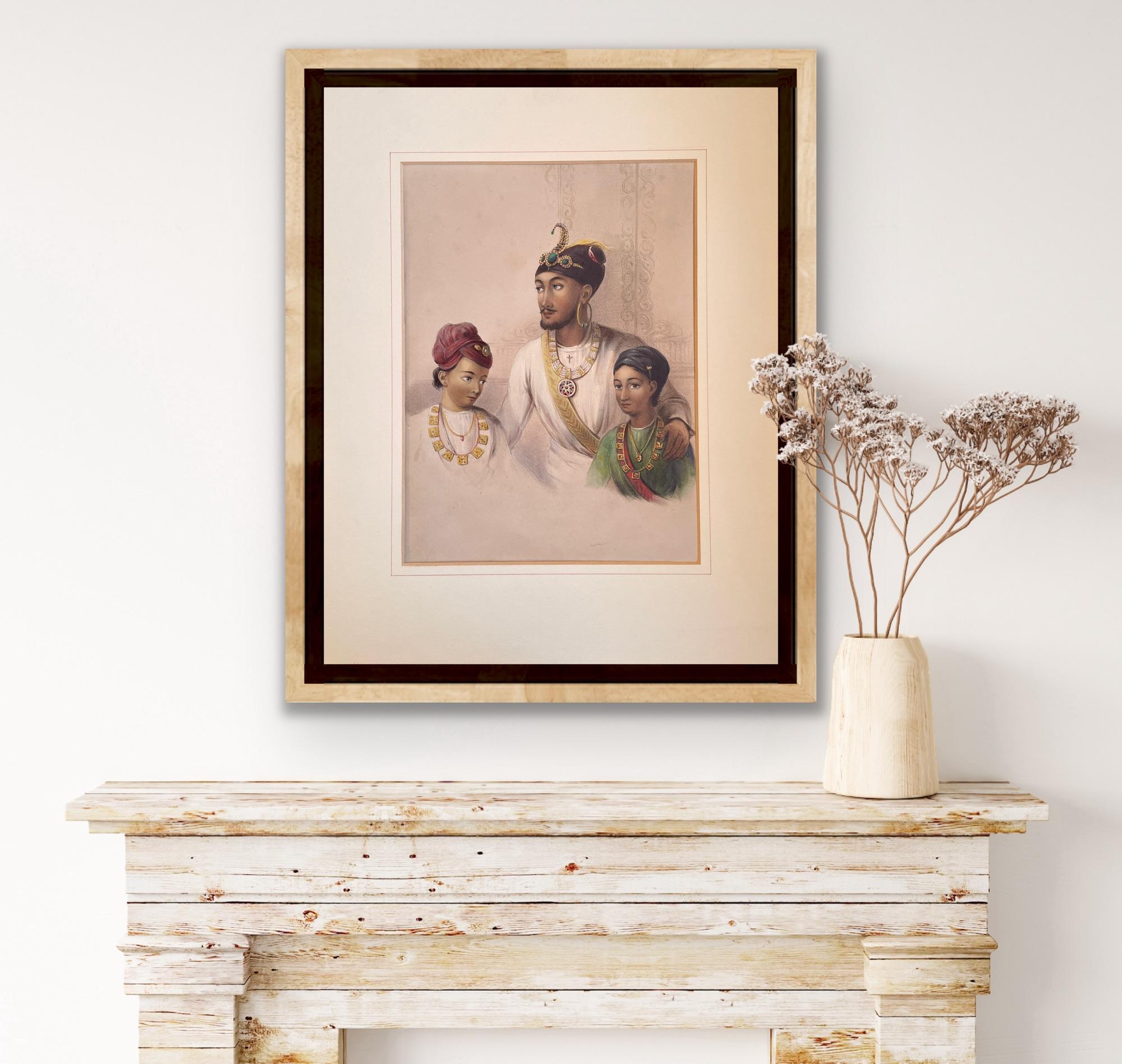 19th Century Hand coloured Rare Lithograph, India, Emily Eden, Raja Nahun & Sons 11