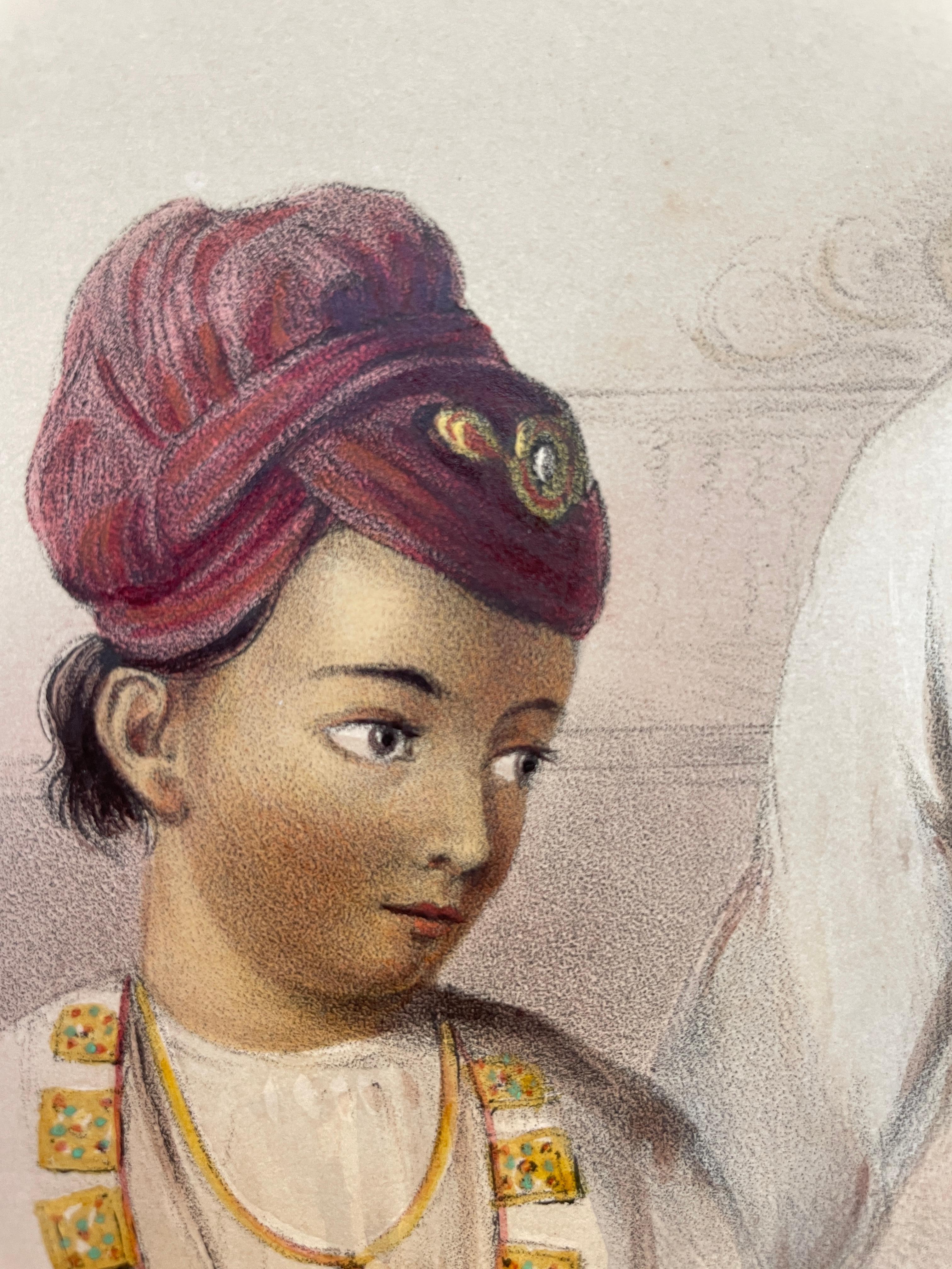 19th Century Hand coloured Rare Lithograph, India, Emily Eden, Raja Nahun & Sons 3