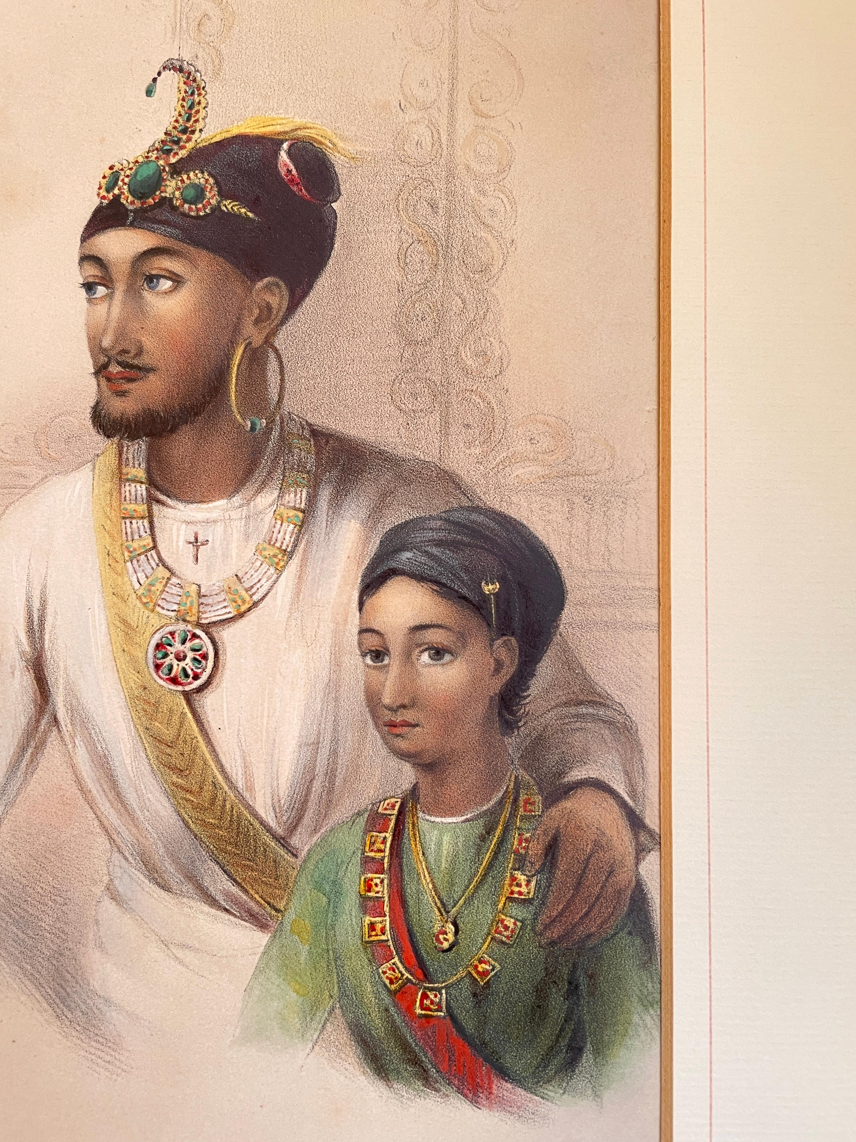 19th Century Hand coloured Rare Lithograph, India, Emily Eden, Raja Nahun & Sons 4