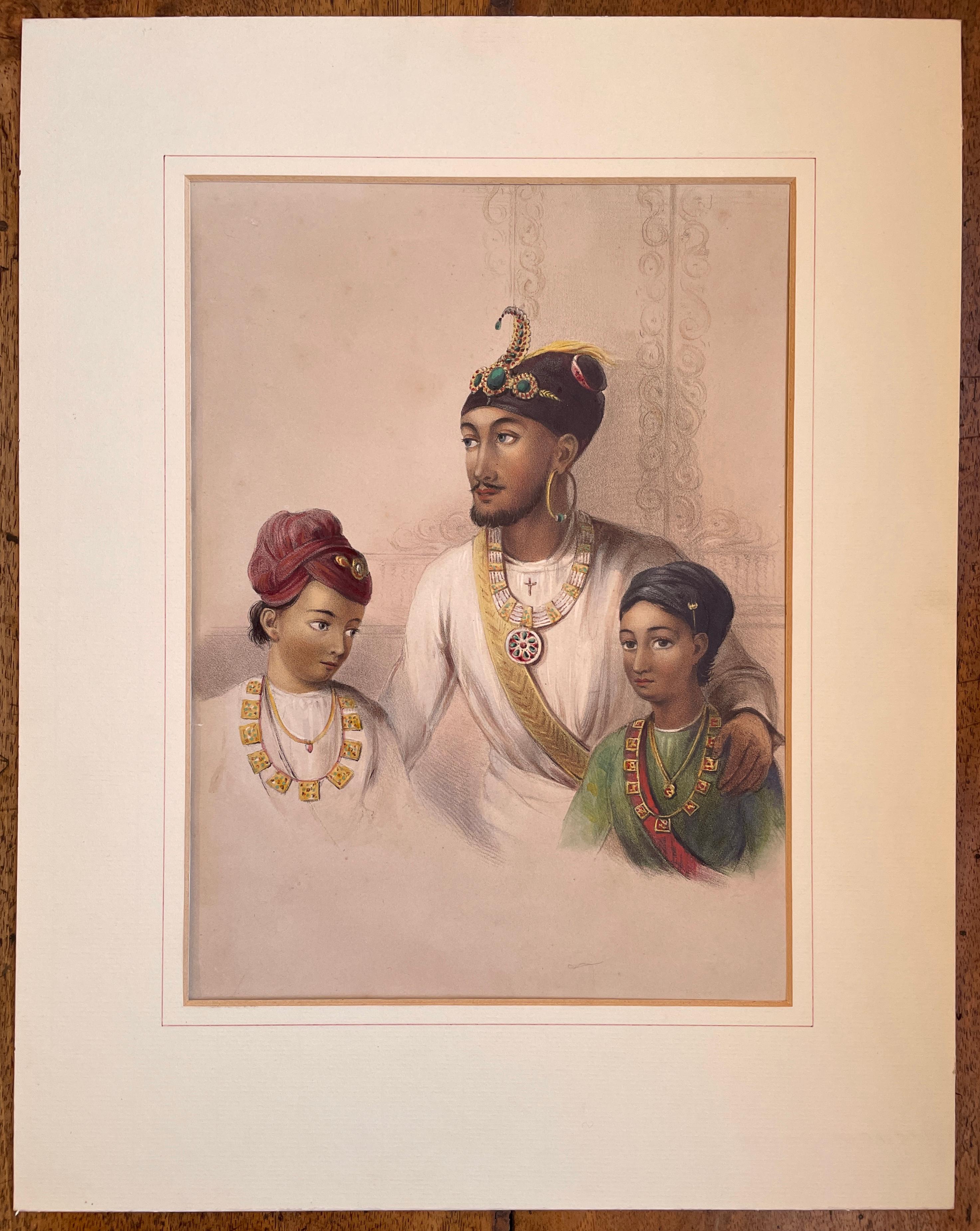 19th Century Hand coloured Rare Lithograph, India, Emily Eden, Raja Nahun & Sons 5