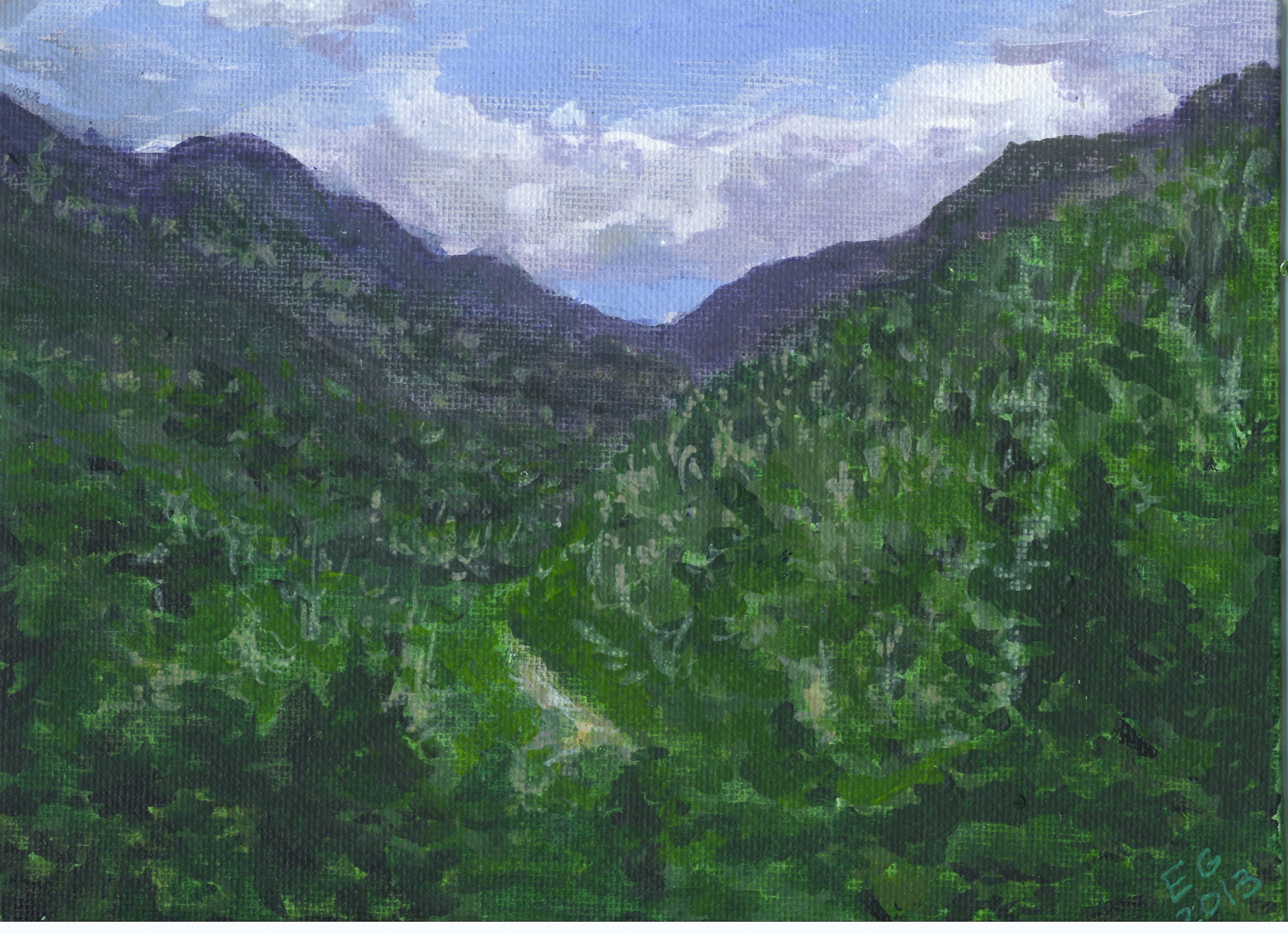 Smokies, Gemälde, Acryl auf Leinwand – Painting von Emily Farmer