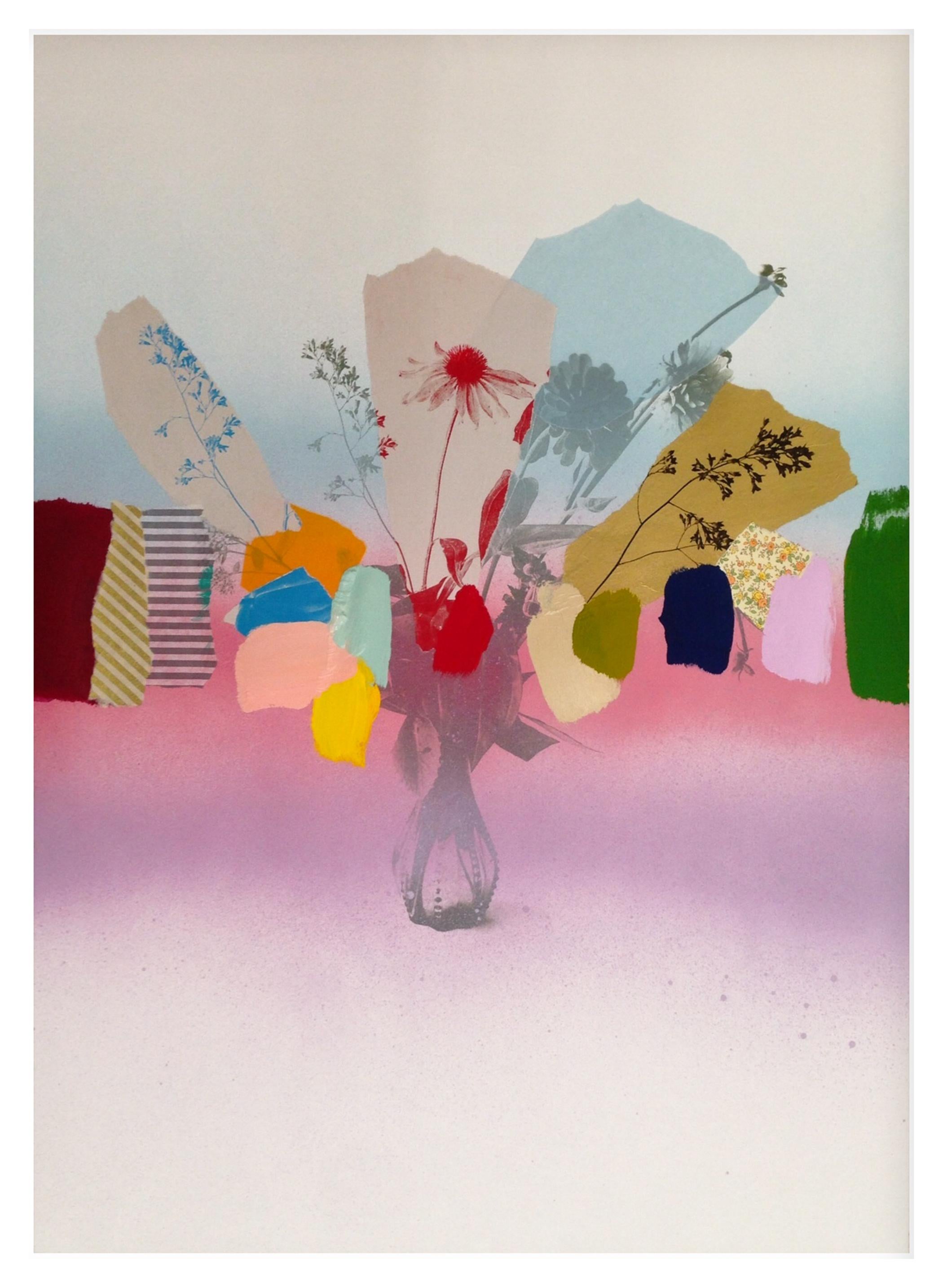 Paper Bouquet (In Rainbows) III - Mixed Media Art by Emily Filler