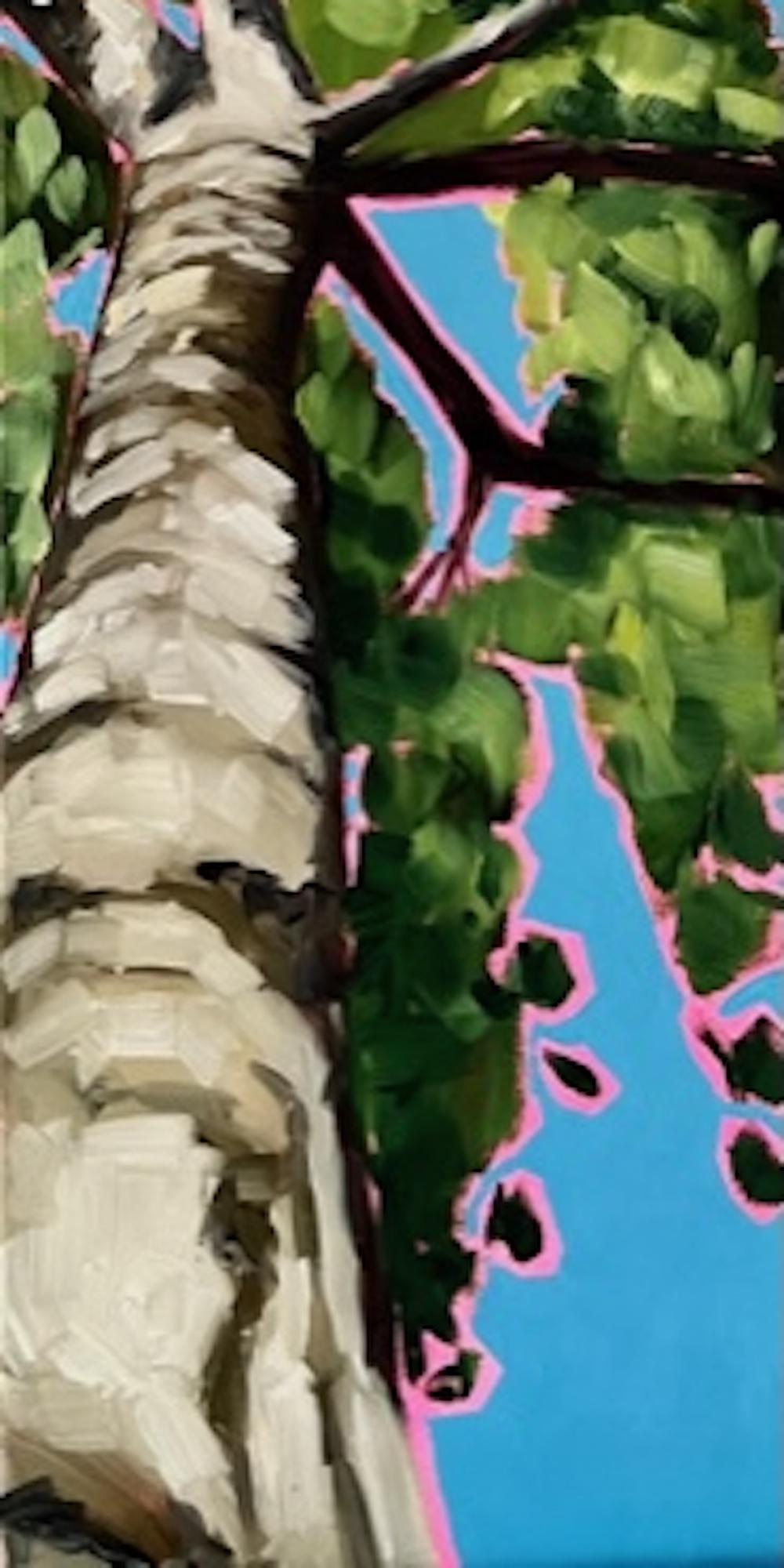Looking up through a Forest For Change Birch tree to missing you by Emily Finch [2022]

original
Oil Paint on Canvas
Image size: H:100 cm x W:30 cm
Complete Size of Unframed Work: H:100 cm x W:30 cm x D:4cm
Sold Unframed
Please note that insitu