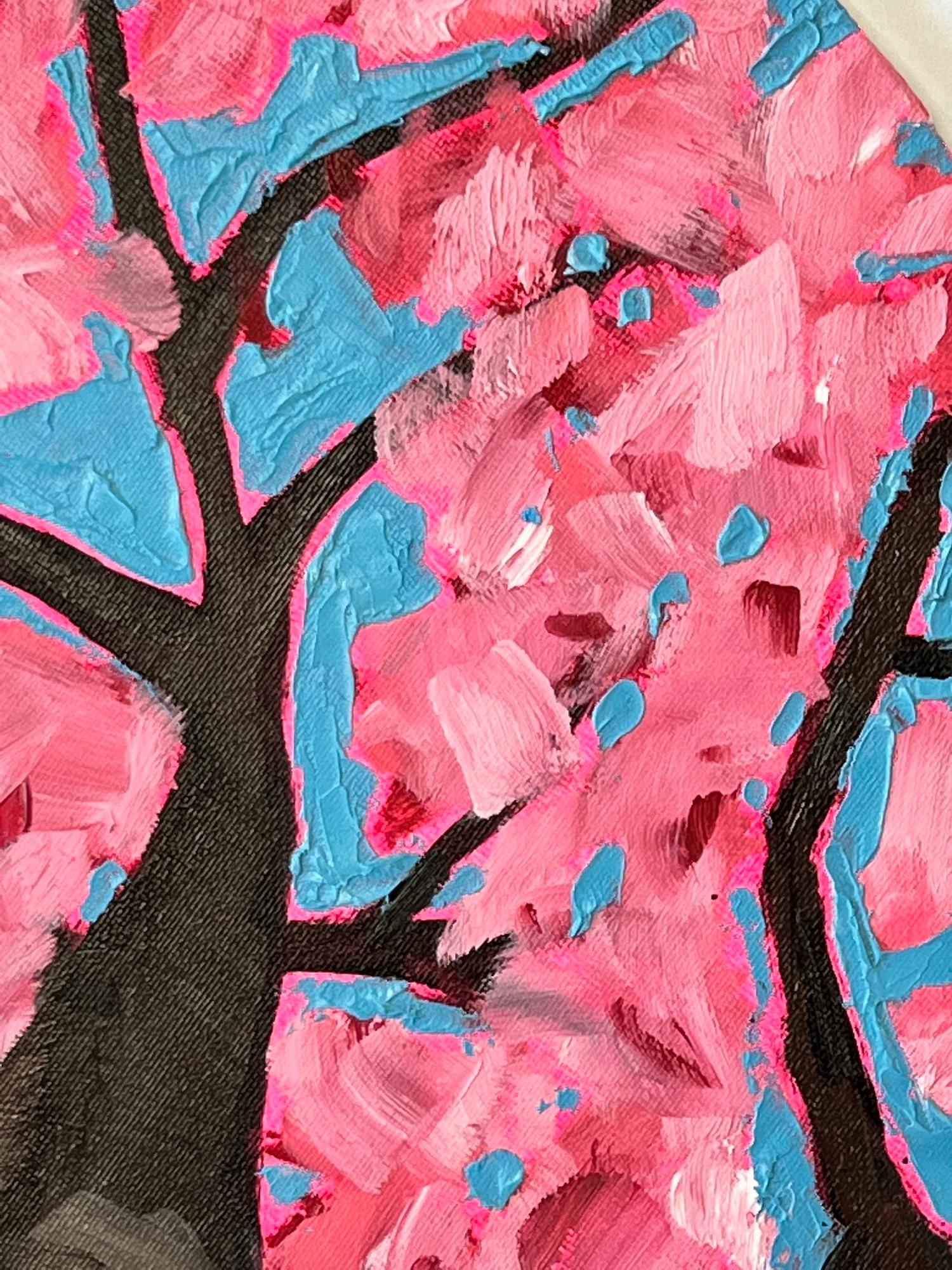 Emily Finch, Looking Up through Cherry Blossom to Reflect, Kunst der geistigen Gesundheit im Angebot 3