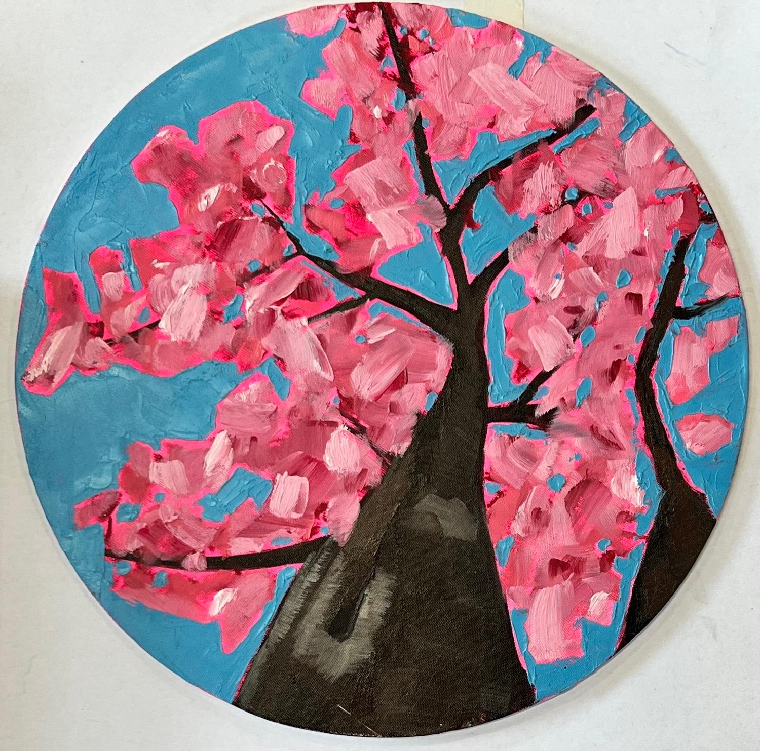 Emily Finch, Looking Up through Cherry Blossom to Reflect, Art de la santé mentale