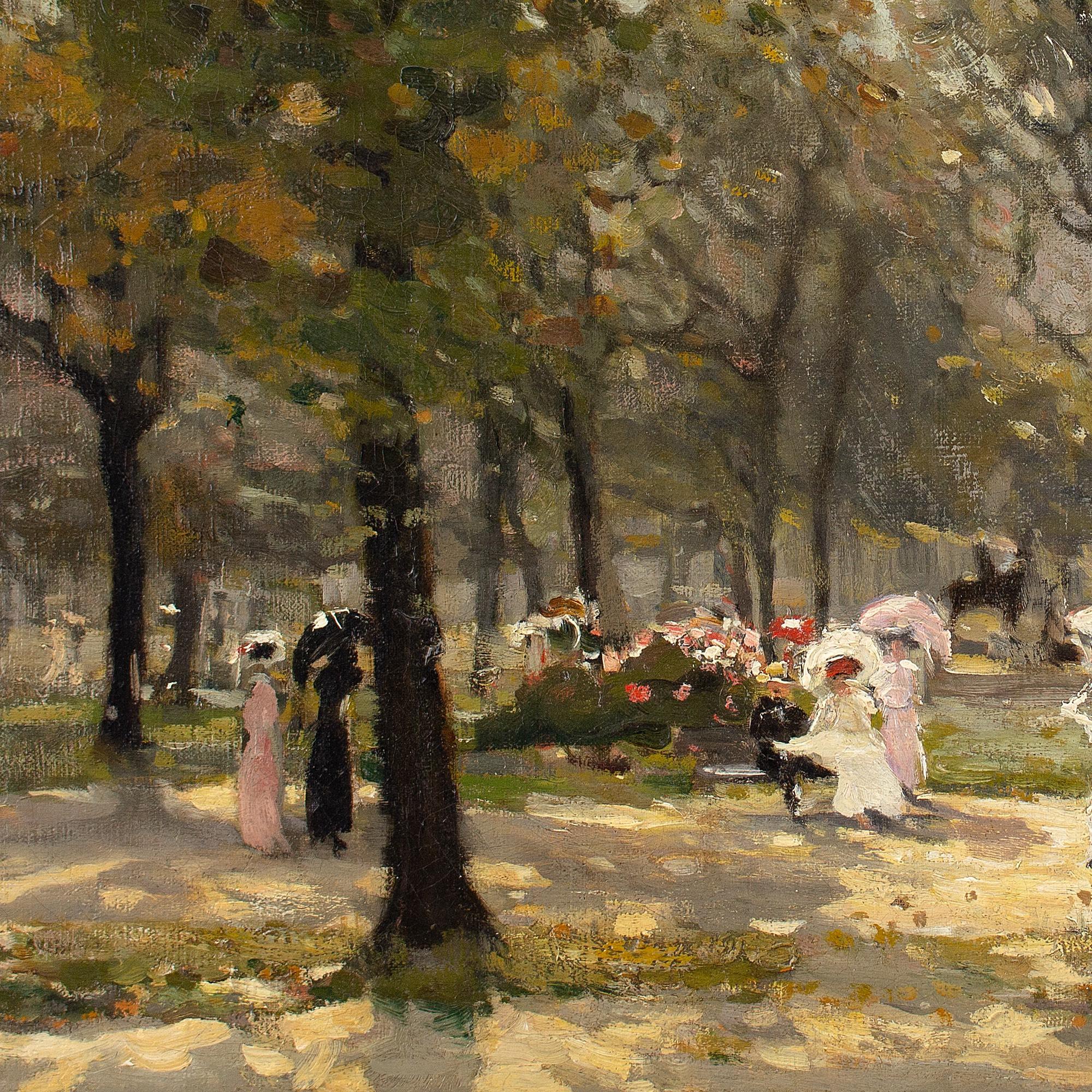 Emily Gladys Court ROI, Promenading In Hyde Park, Oil Painting  2