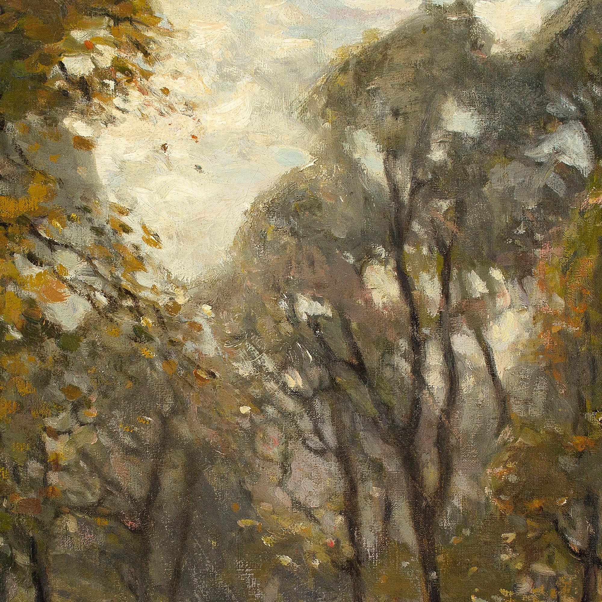Emily Gladys Court ROI, Promenading In Hyde Park, Oil Painting  3