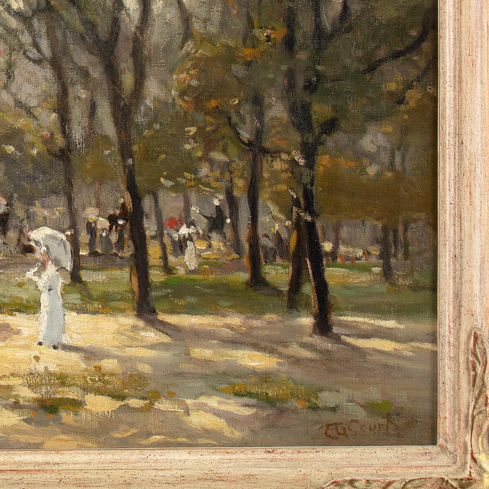 Emily Gladys Court ROI, Promenading In Hyde Park, Oil Painting  4