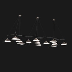 Lustre Emily Group of Thirteen en acier avec finition en bronze par MOSS Objects