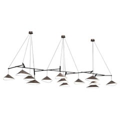 Lustre Emily Group of Thirteen en acier avec finition en bronze par MOSS Objects