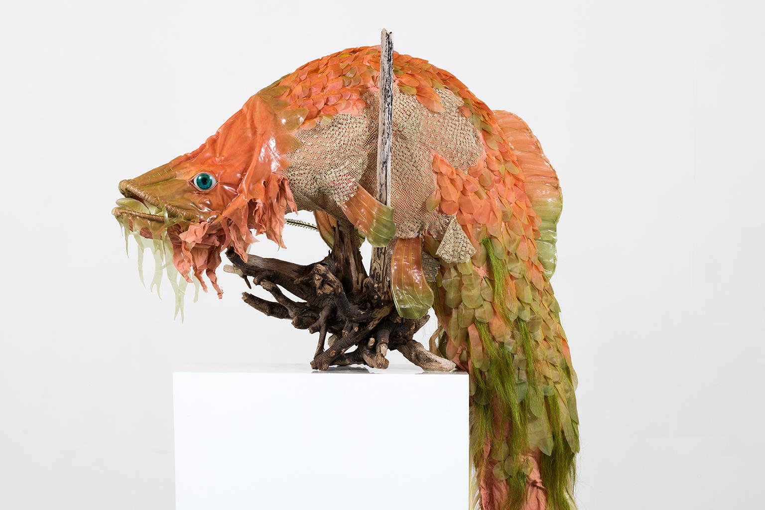 Emily Jan Figurative Sculpture - Here be dragons: the river dragon