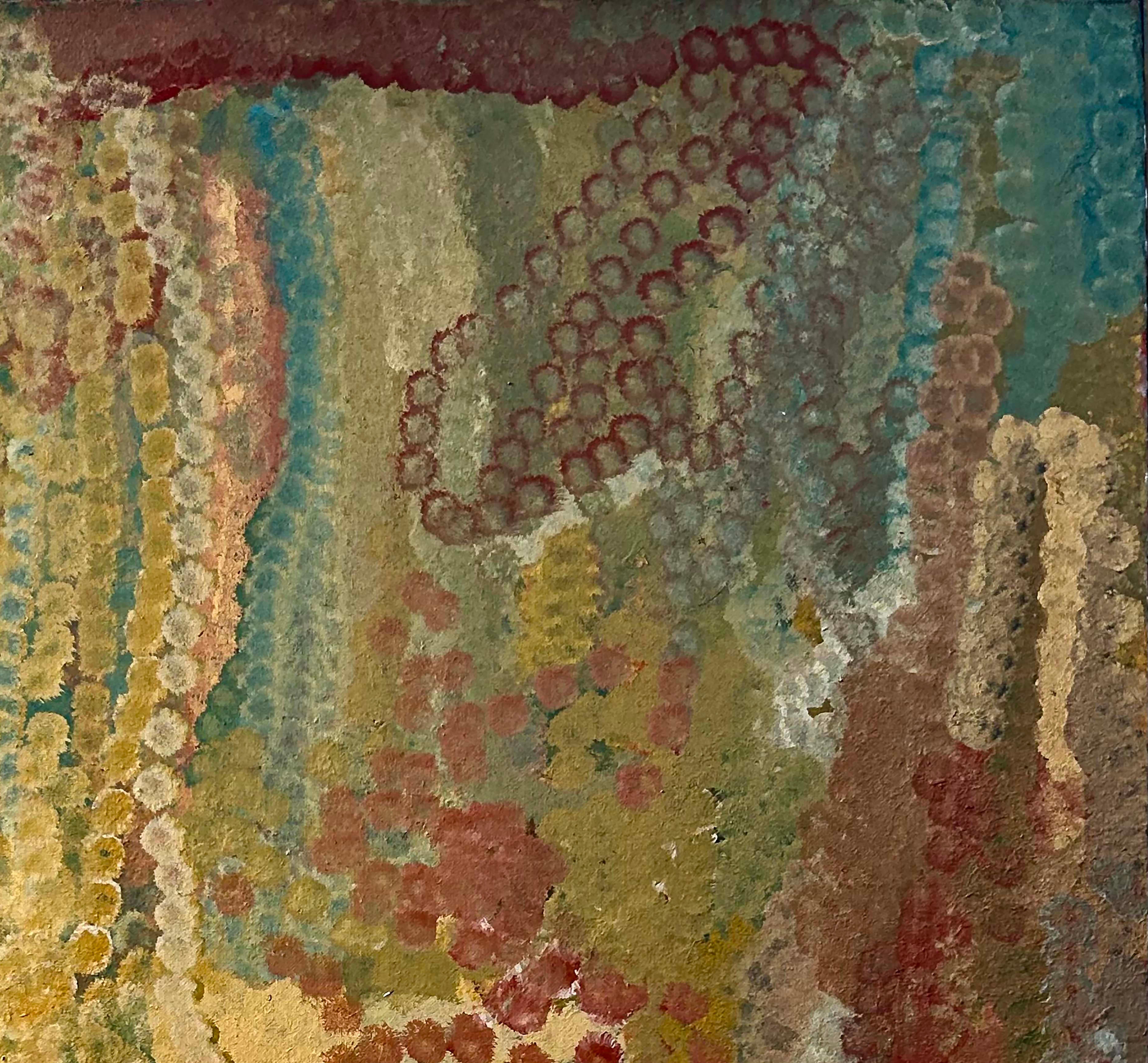 Il mio paese - Delmore Gallery Cat No.93L018 - Painting di Emily Kame Kngwarreye