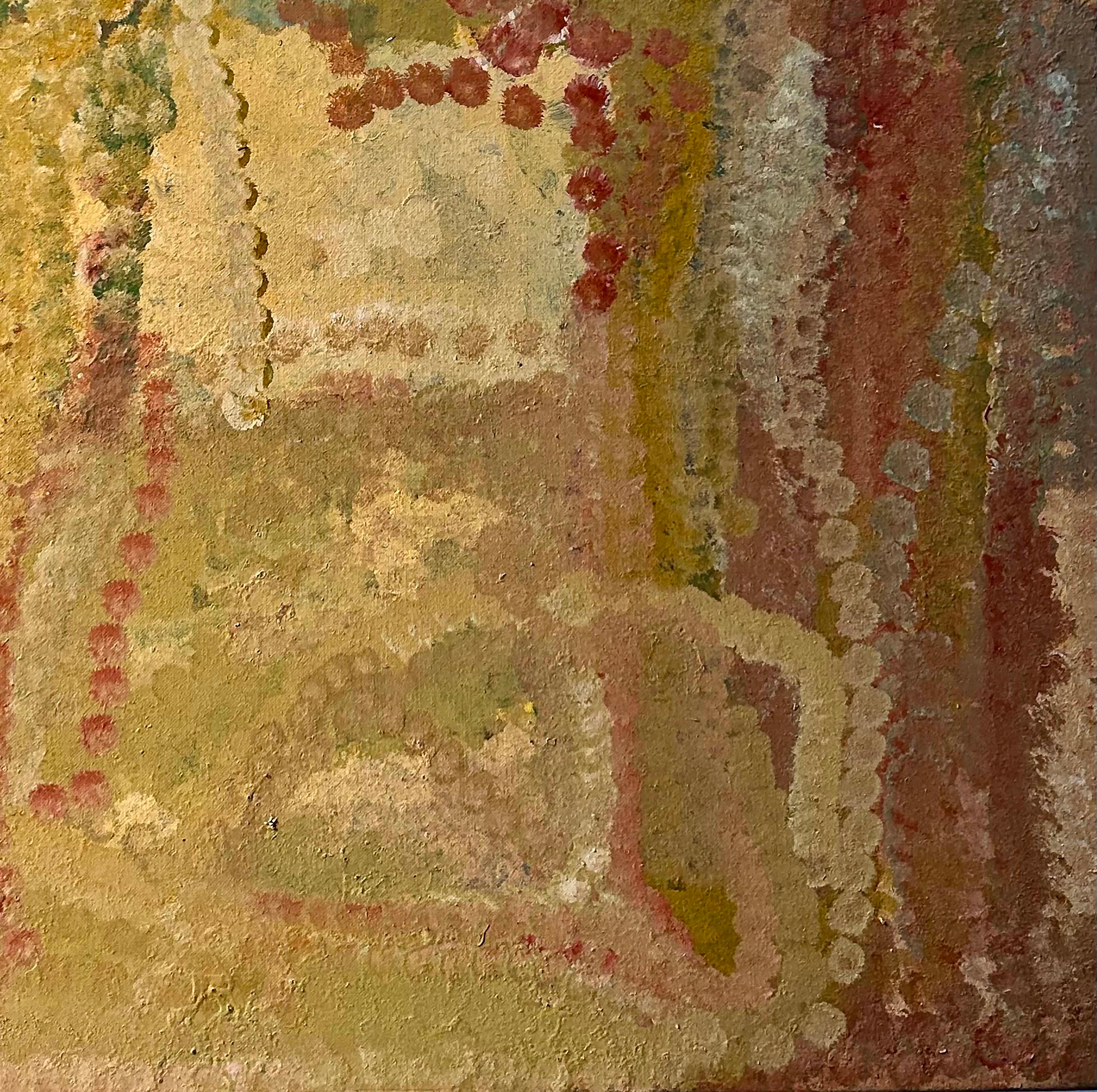 Il mio paese - Delmore Gallery Cat No.93L018 - Abstract Painting Marrone di Emily Kame Kngwarreye