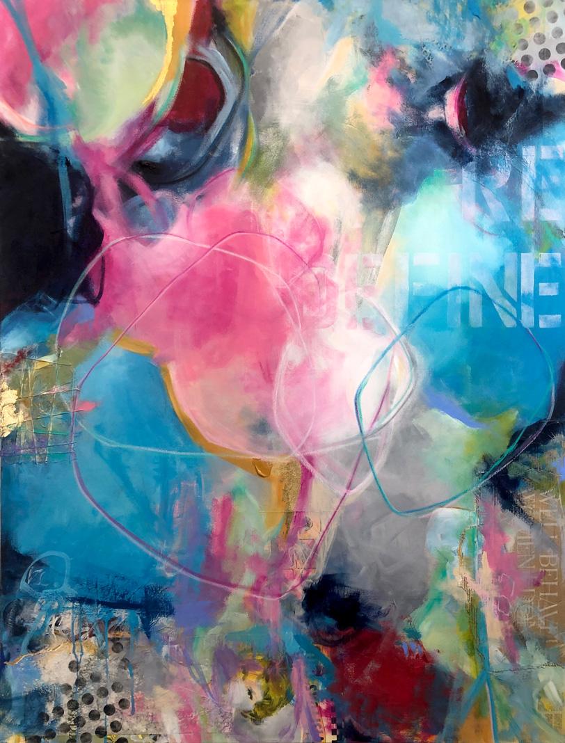 Emily Klima Abstract Painting - Re     62 X 46
