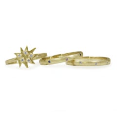 Emily Kuvin Gold and Diamond Organic Star Shape Ring