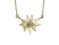 Emily Kuvin Gold and Diamond Star Necklace